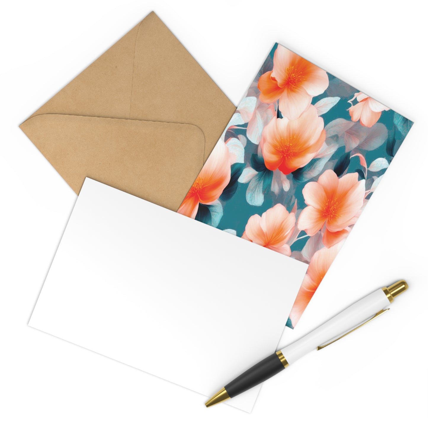 Orange Blossom Floral Bunch Postcards (7 pcs)