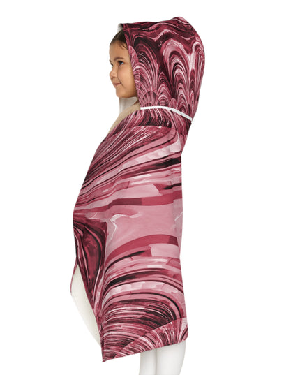 Uzi Spiral Ruby Youth Hooded Towel, 24" x 48"