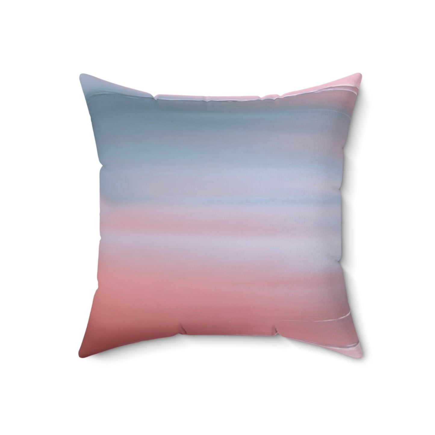 Gray Sea Pink Fog 18" x 18" Faux Suede Square Pillow