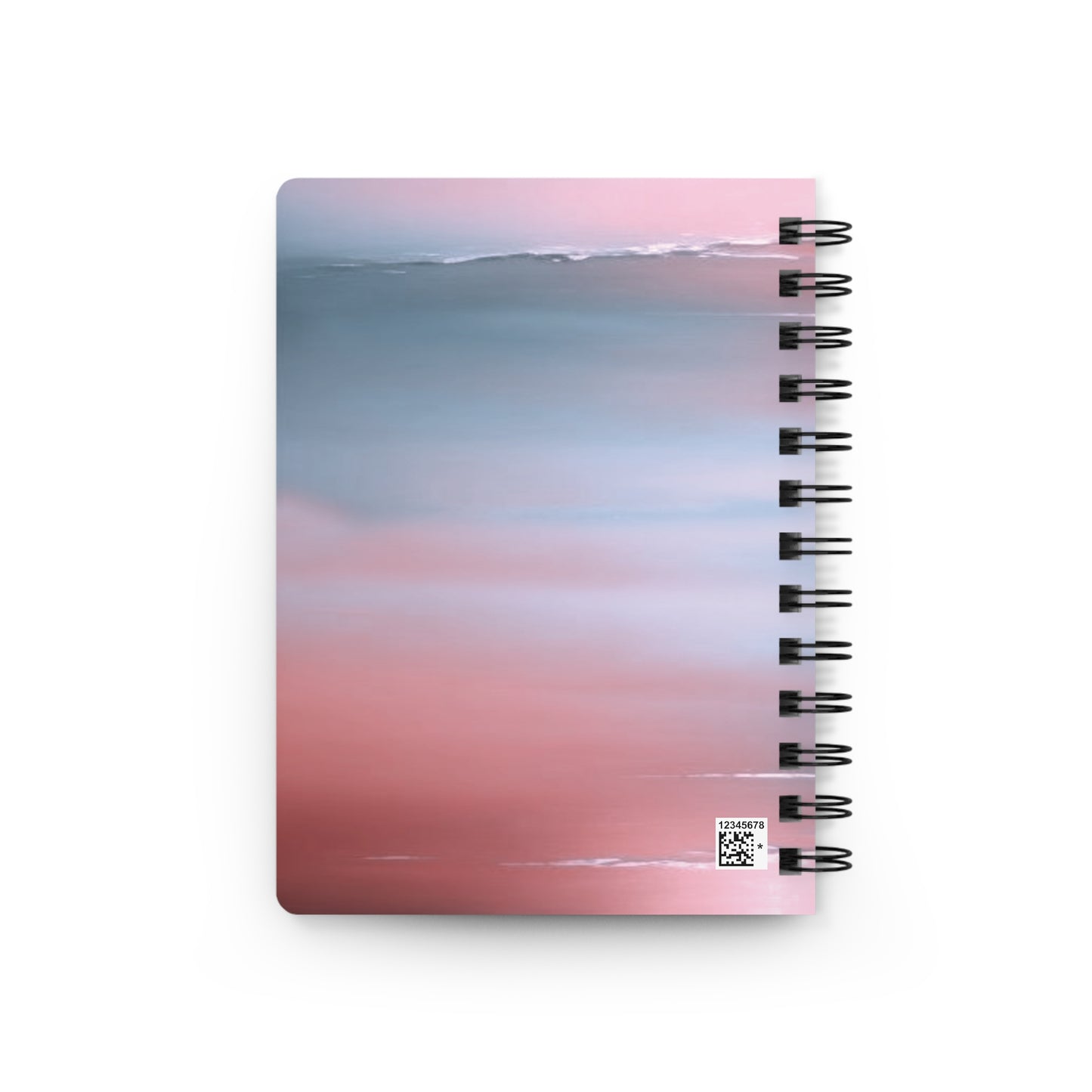 Gray Sea Pink Fog Spiral Bound Journal, 5" x 7" 150 pages