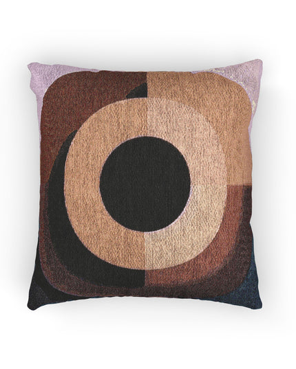 Tan Eyepiece Woven Pillow, 17" x 18"