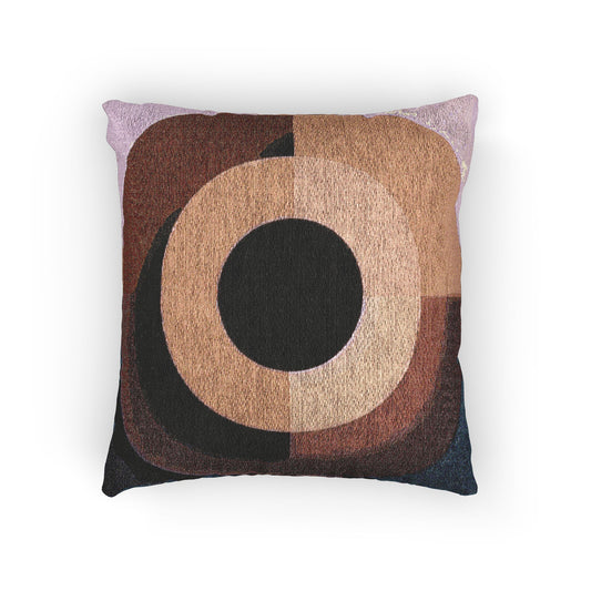 Tan Eyepiece Woven Pillow, 17" x 18"