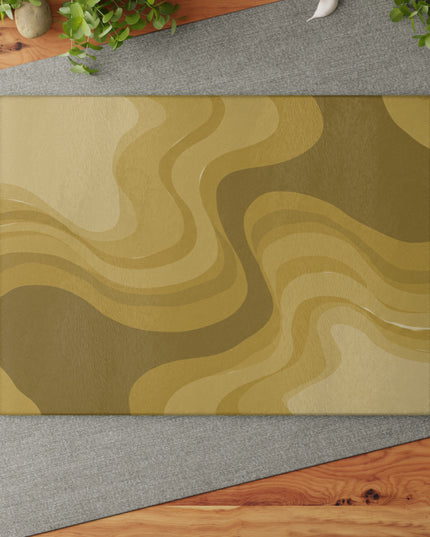 Brown Wavey Glass Cutting Board, 11" x 15"