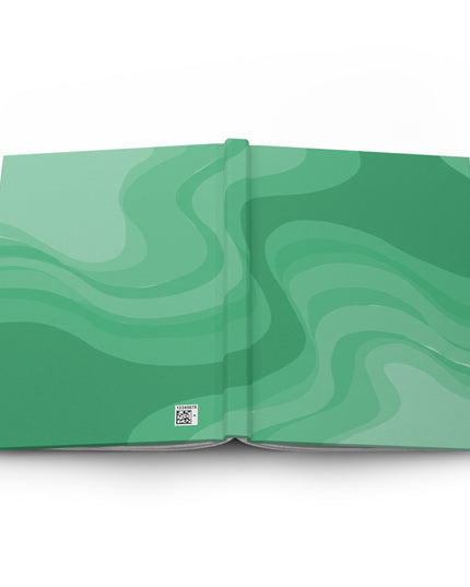 Mint Green Wavey 5.75" x 8" Hardcover Journal Matte with 150 lined pages
