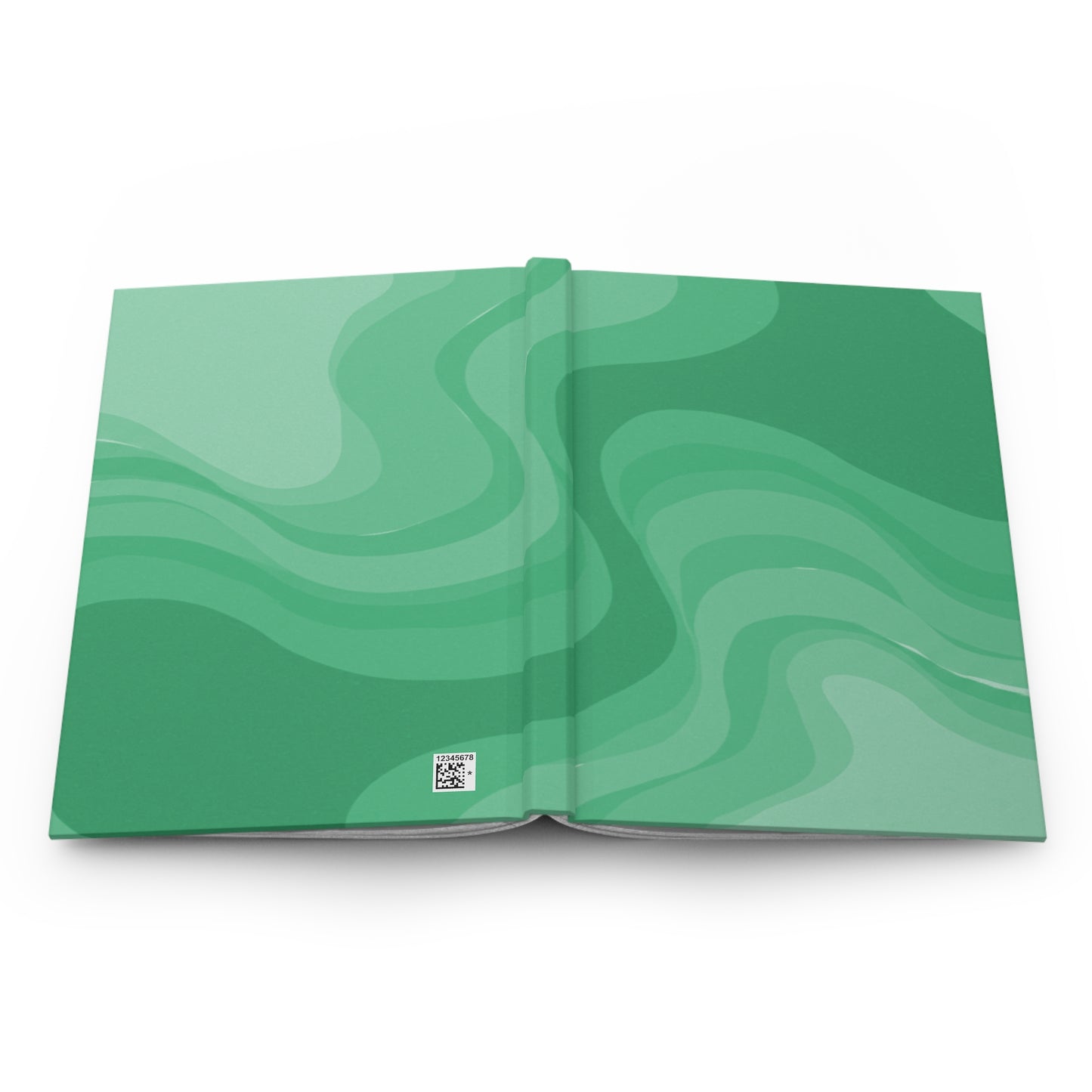 Mint Green Wavey 5.75" x 8" Hardcover Journal Matte with 150 lined pages