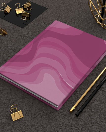 Pinky Mauve Wavey 5.75" x 8" Hardcover Journal Matte with 150 lined pages