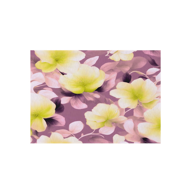 Lemon Blossom Floral Bunch Outdoor Rug, 60" x 84"
