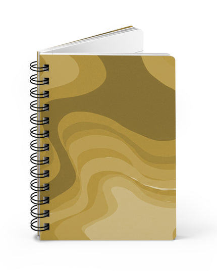 Brown Wavey Spiral Bound Journal, 5" x 7" 150 pages