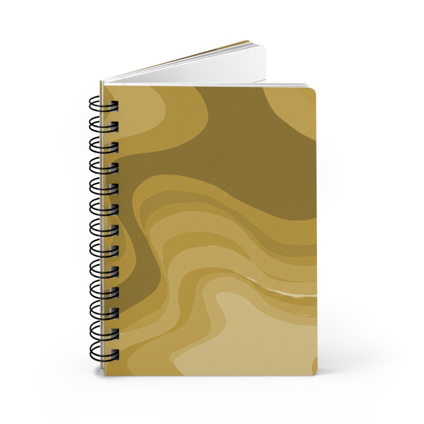 Brown Wavey Spiral Bound Journal, 5" x 7" 150 pages