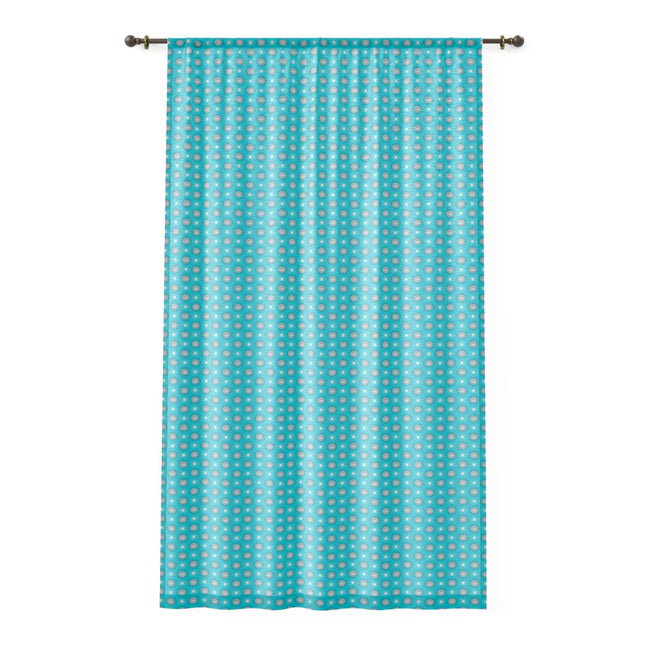 Tif Green Star-crossed Bodies Sheer Window Curtain, 50" x 84", partially transparent