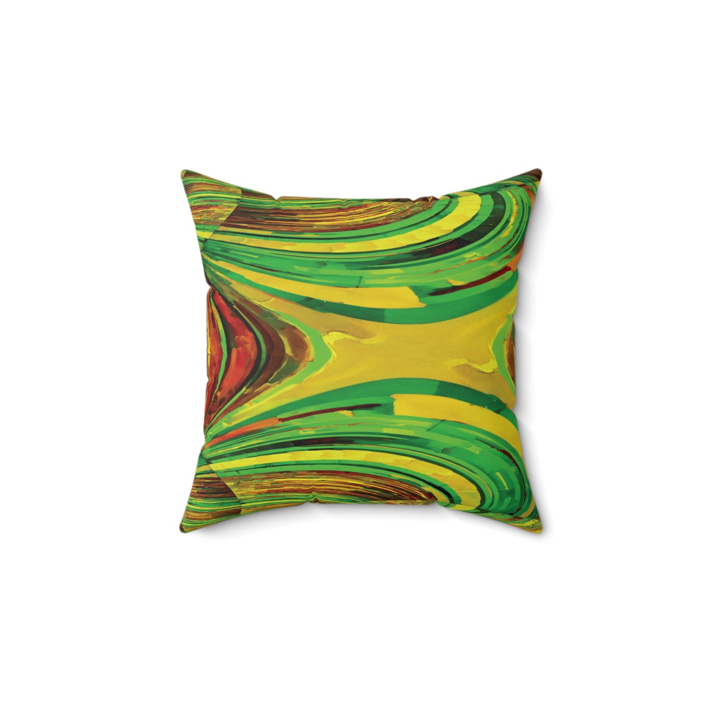 Uzi Spiral Beta 14" x 14" Faux Suede Square Pillow