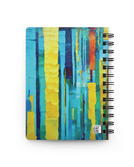 Striped Alpha Spiral Bound Journal, 5" x 7" 150 pages