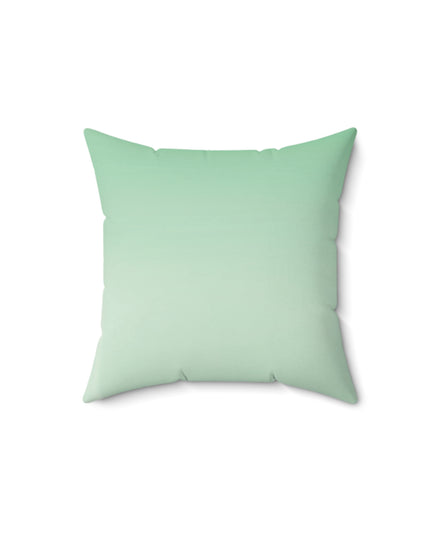 Mint Fade 14" x 14" Faux Suede Square Pillow