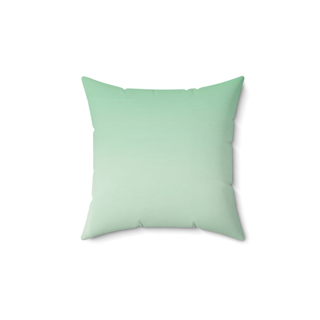 Mint Fade 14" x 14" Faux Suede Square Pillow