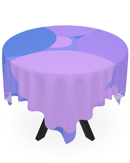 Pastel Purple Family Patches Tablecloth, 55" x 55"