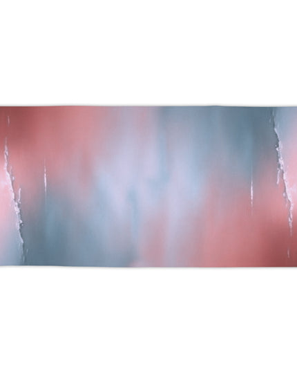 Gray Sea Pink Fog Beach Towel, 30" x 60"