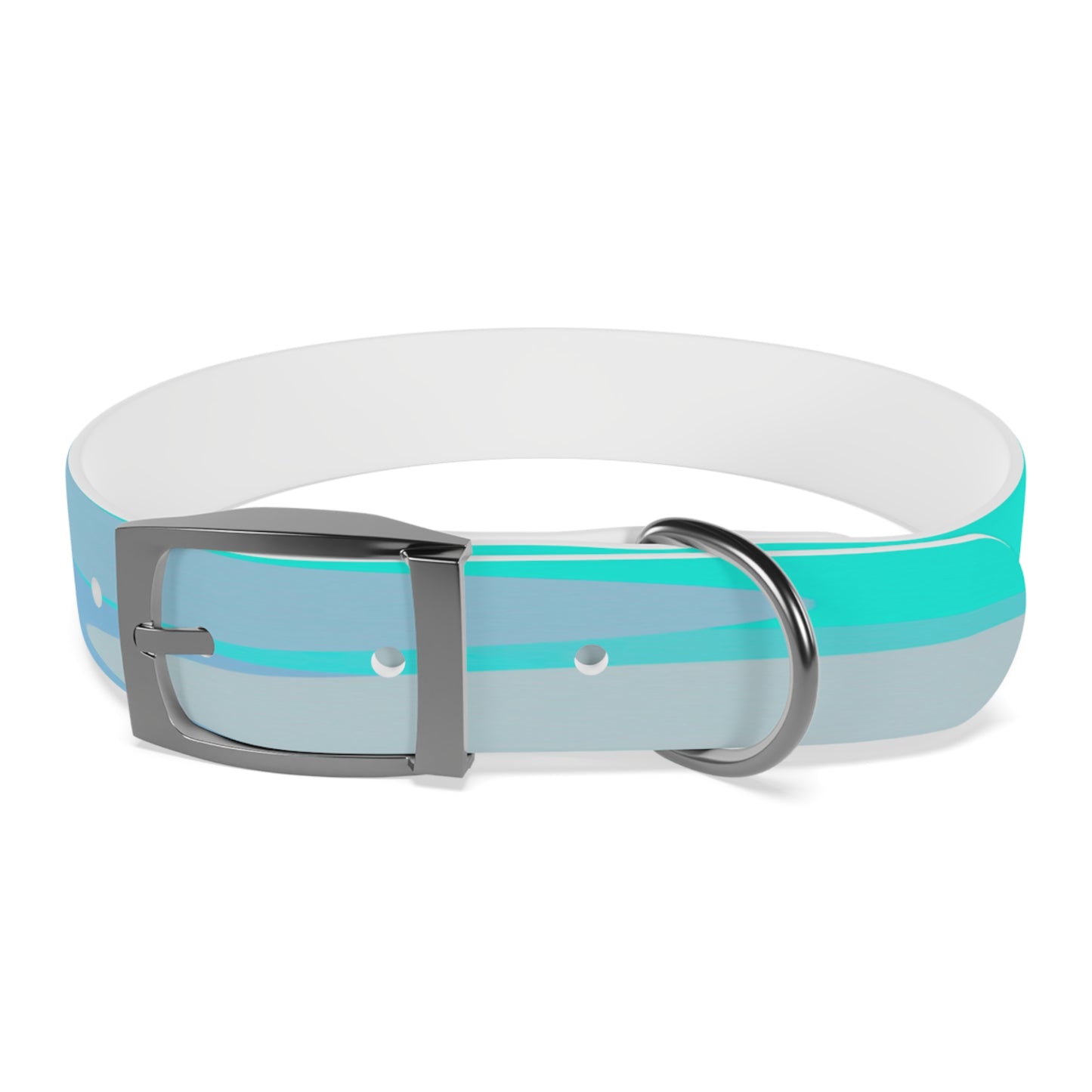 Pastel Tan and Tif Patches Medium Dog Collar