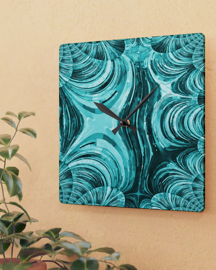 Uzi Spiral Tif Acrylic Wall Clock, Round or Square, 10.75" x 10.75"