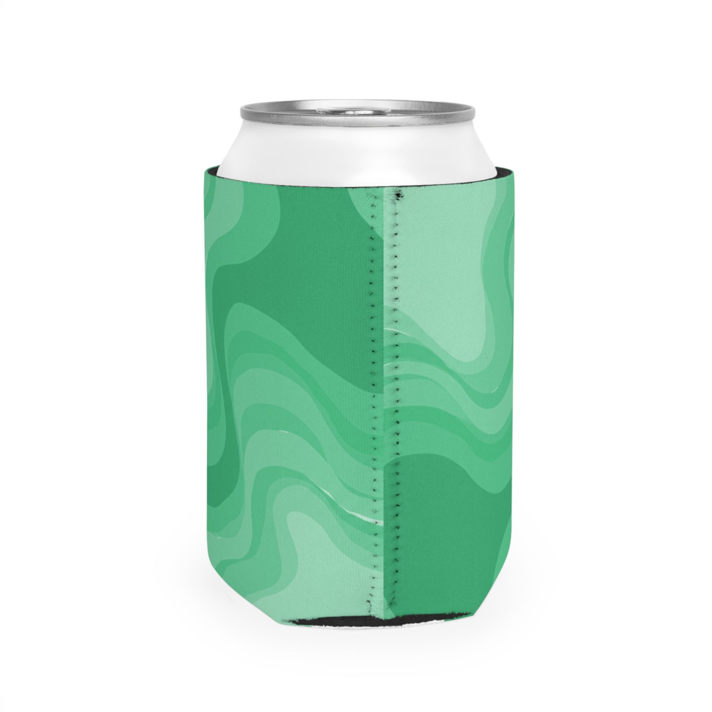 Mint Green Wavey 12 oz Can Cooler Sleeve