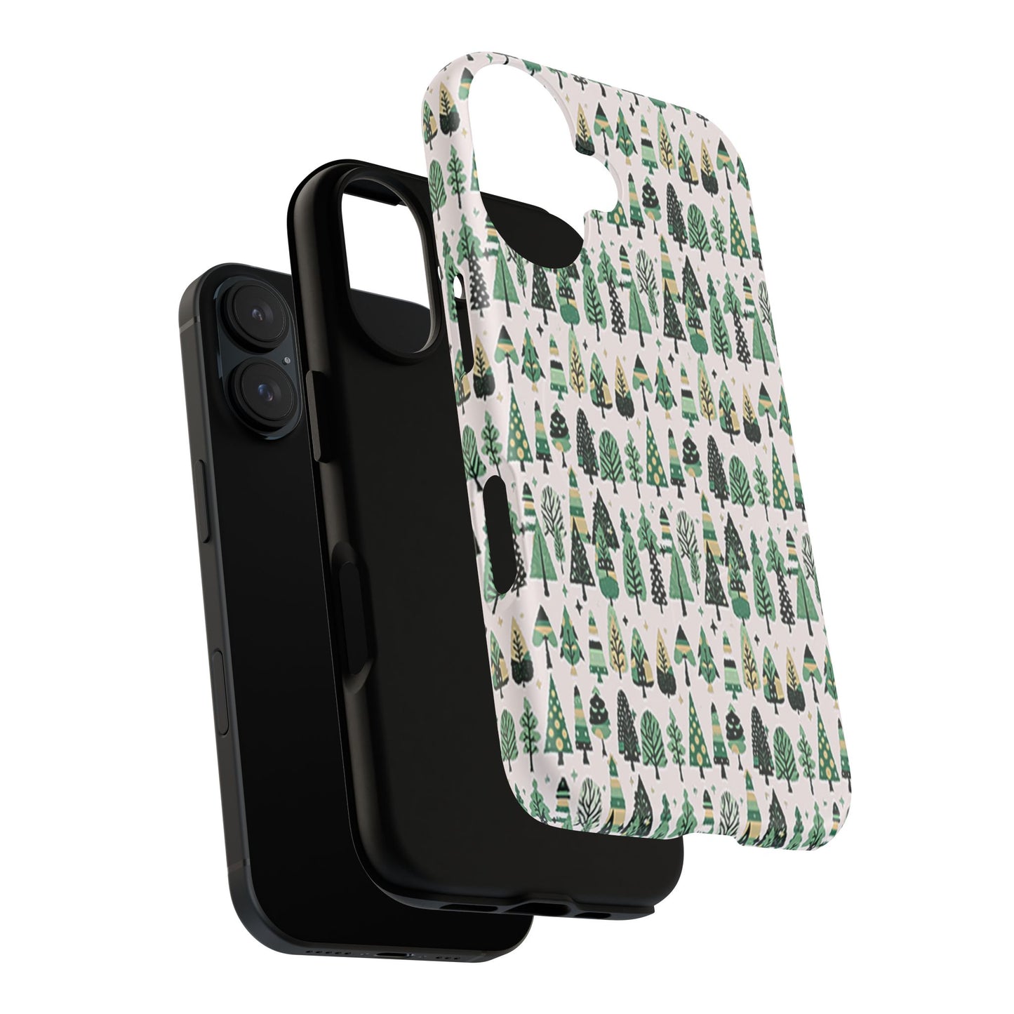 Mini Vintage Green Trees Iphone 16 Tough Magnetic Cases