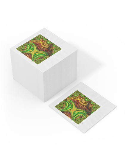 Uzi Spiral Beta White Coined Napkins, 6.5" x 6.5"