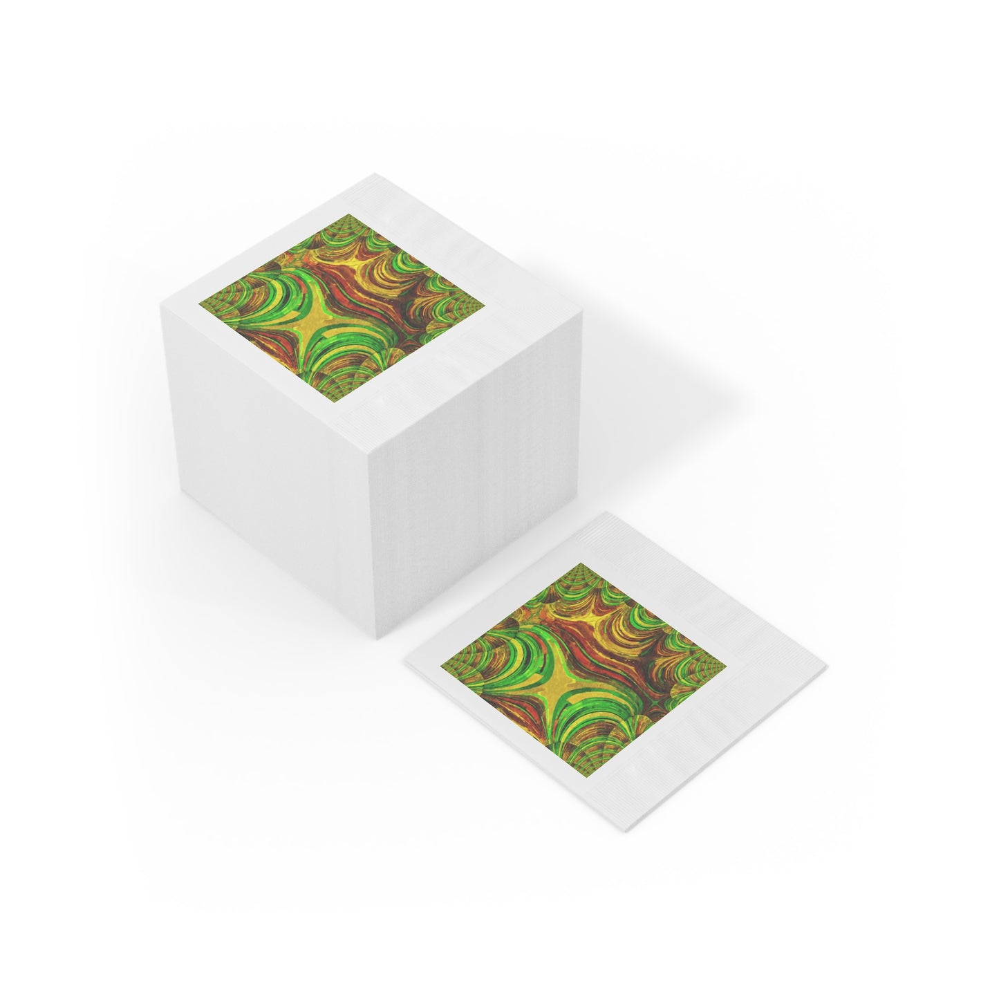 Uzi Spiral Beta White Coined Napkins, 6.5" x 6.5"