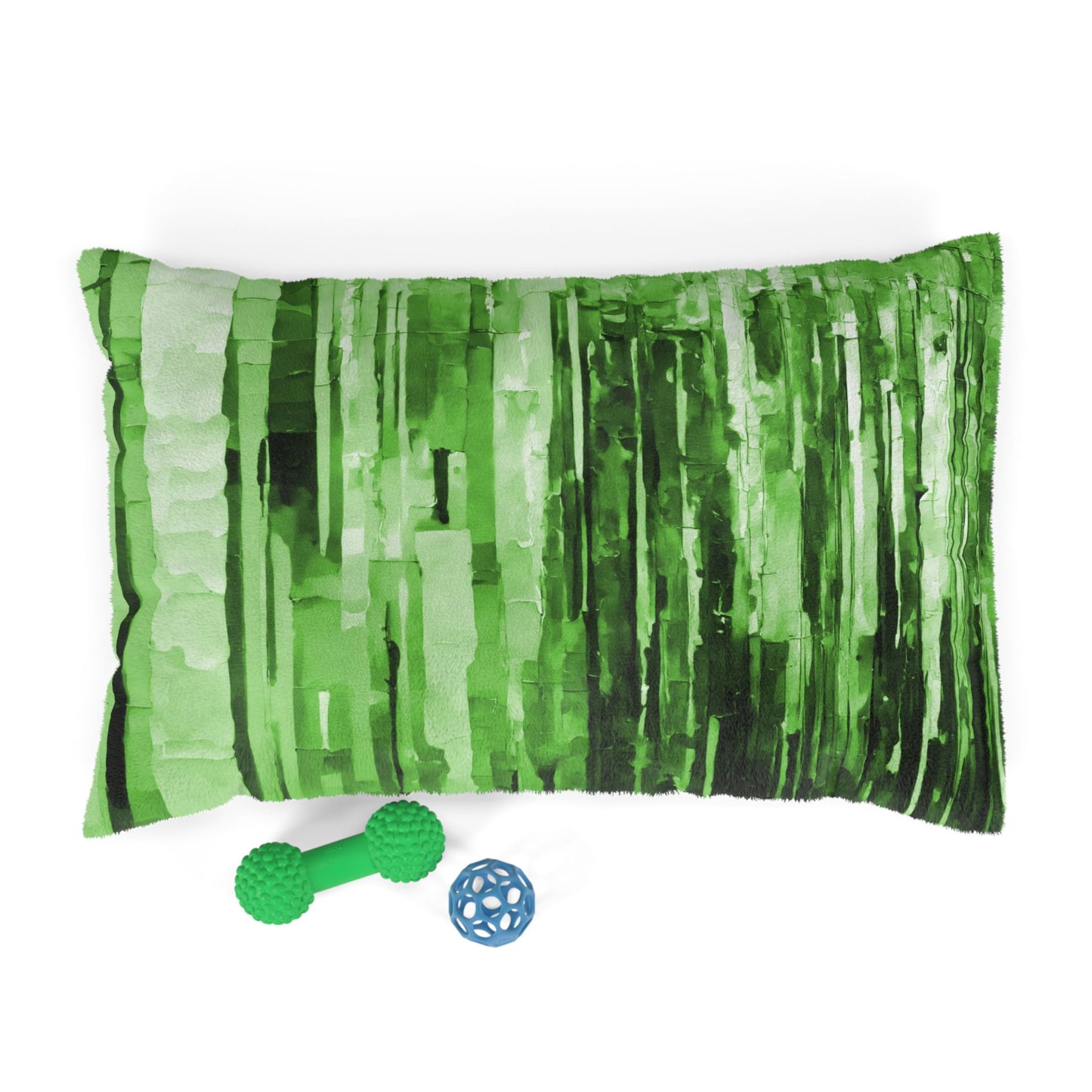 Striped Mint Pastels 28" × 18" Pet Bed