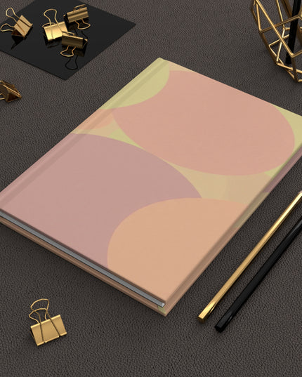 Pastel Hot Peach Patches 5.75" x 8" Hardcover Journal Matte with 150 lined pages