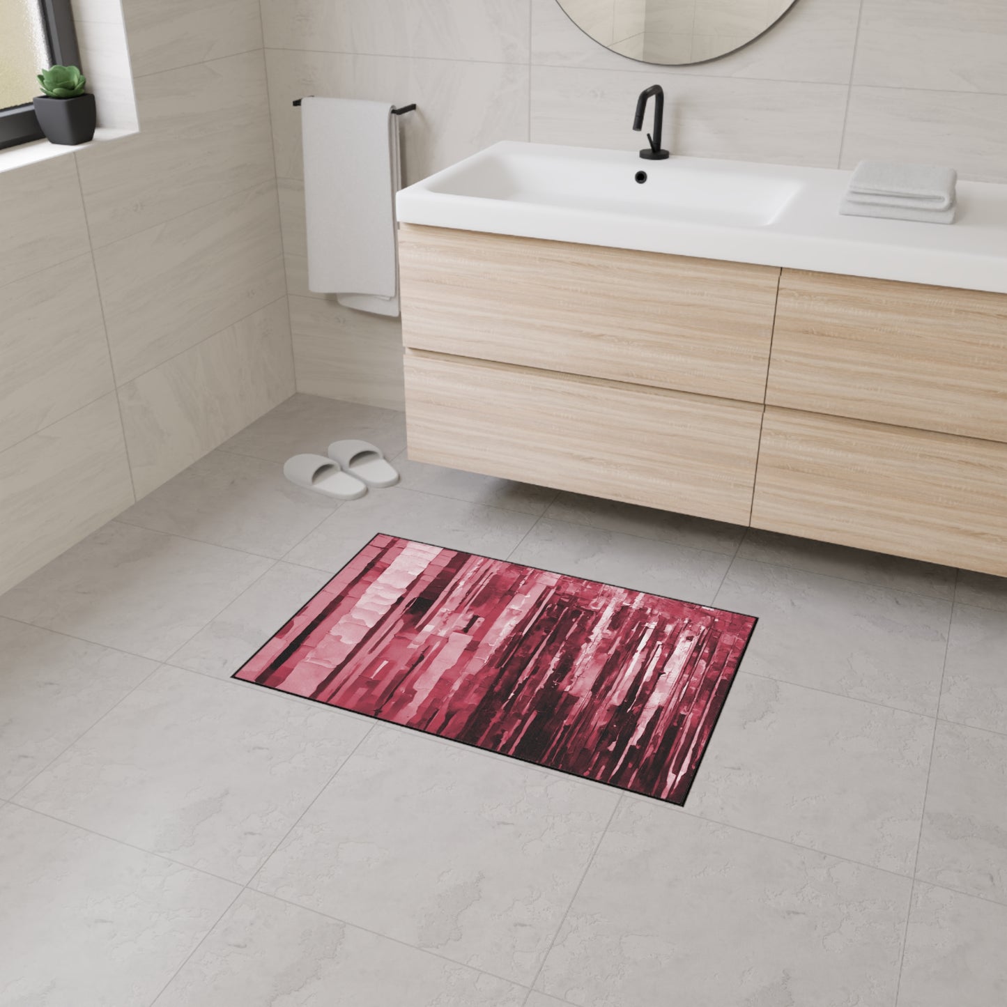Striped Ruby 24" x 36" Heavy Duty Floor Mat