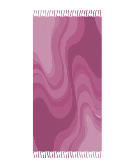 Pinky Mauve Wavey 38" × 81" Boho Beach Cloth