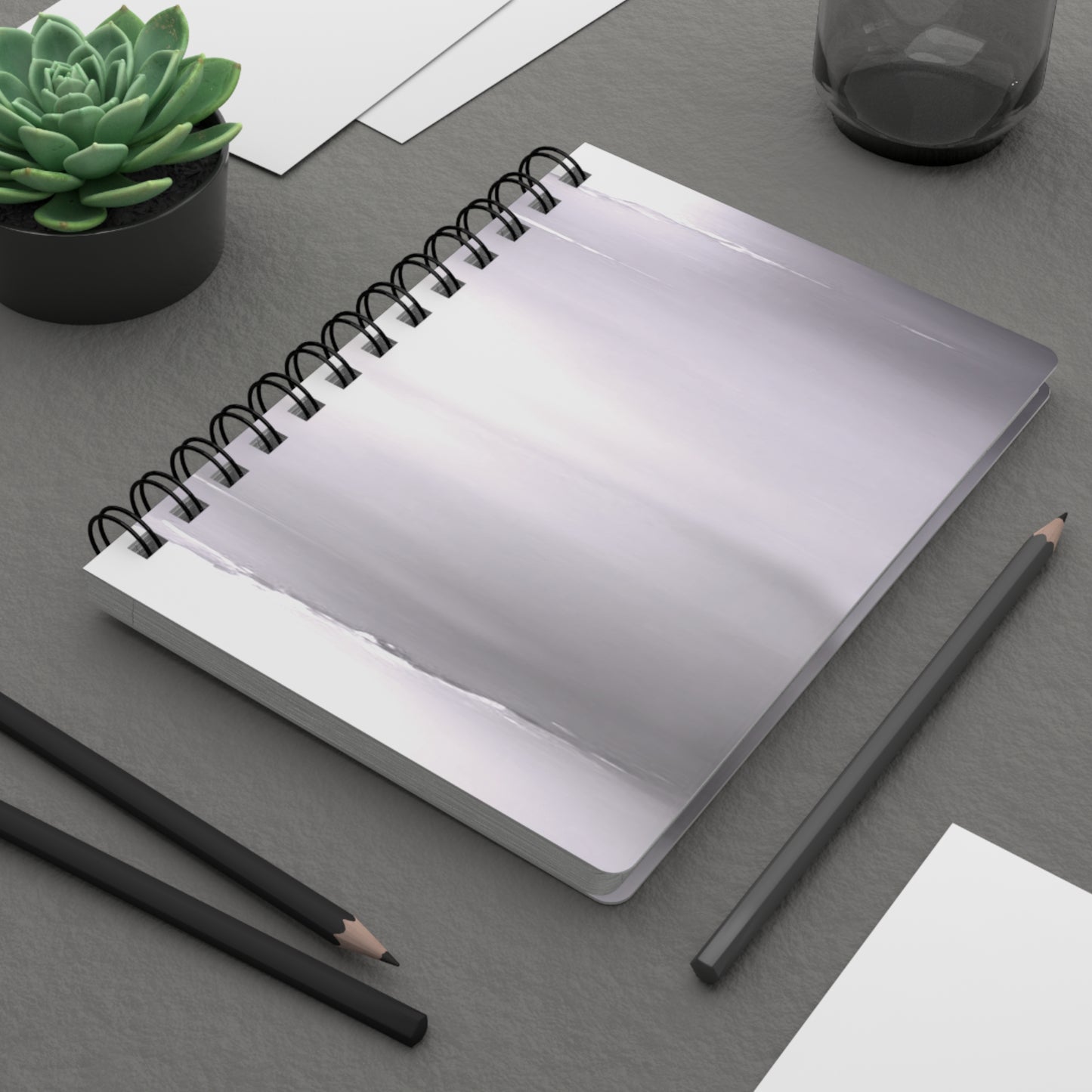 Sephia Sea Dark Fog Sea Purple Fog Spiral Bound Journal, 5" x 7" 150 pages