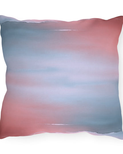 Gray Sea Pink Fog 16" x 16" Outdoor Pillow