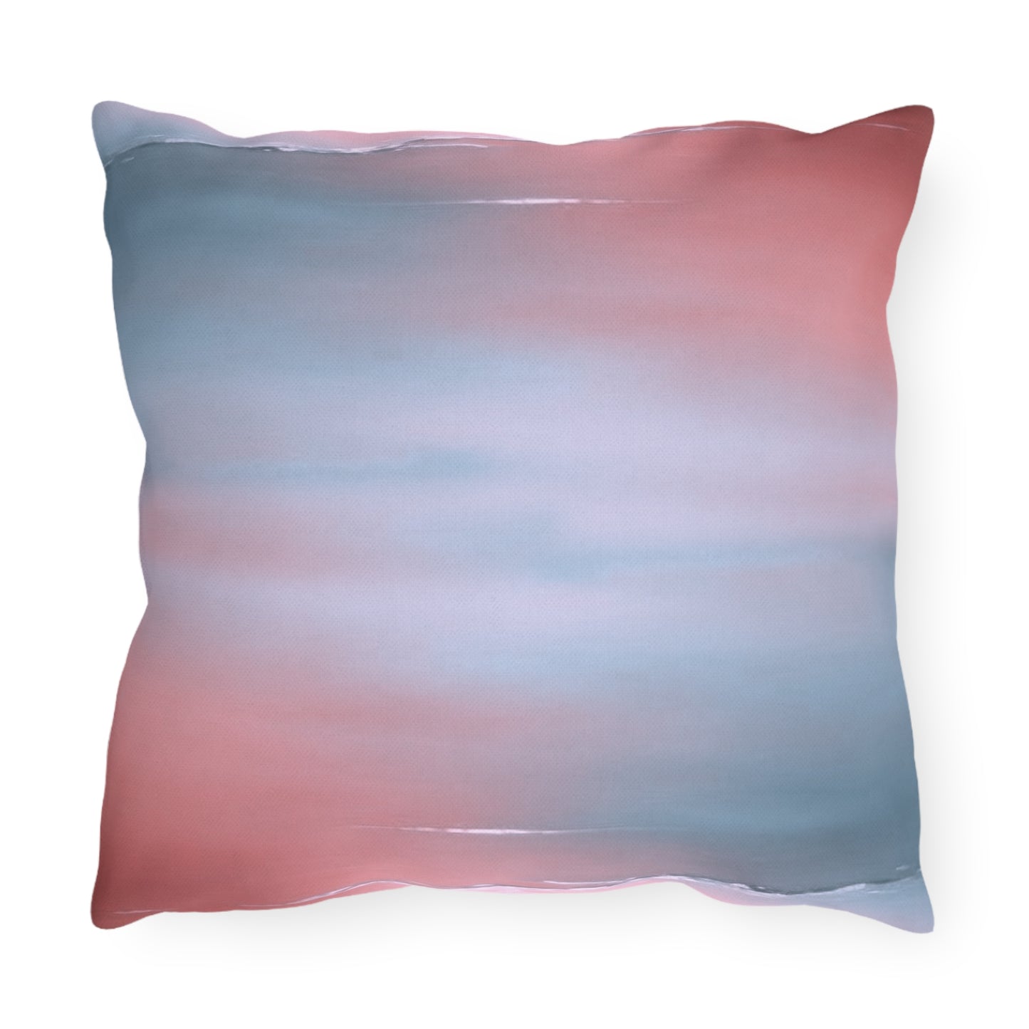 Gray Sea Pink Fog 16" x 16" Outdoor Pillow