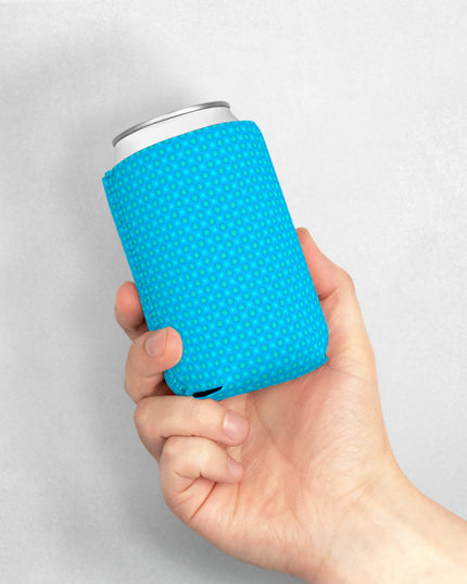 Blue Green Star-crossed Bodies 12 oz Can Cooler Sleeve