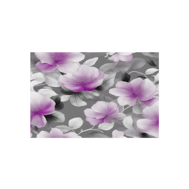 Purple Blossom Floral Bunch Outdoor Rug, 48" x 72"
