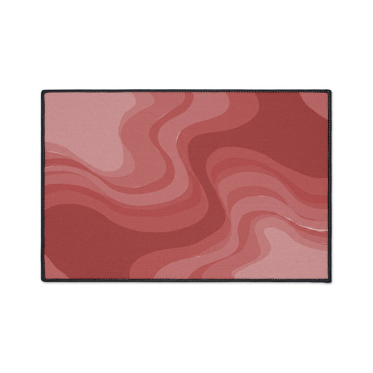 Power Red Wavey 18" x 27" Heavy Duty Floor Mat