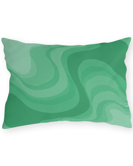 Mint Green Wavey 20" x 14" Outdoor Pillow