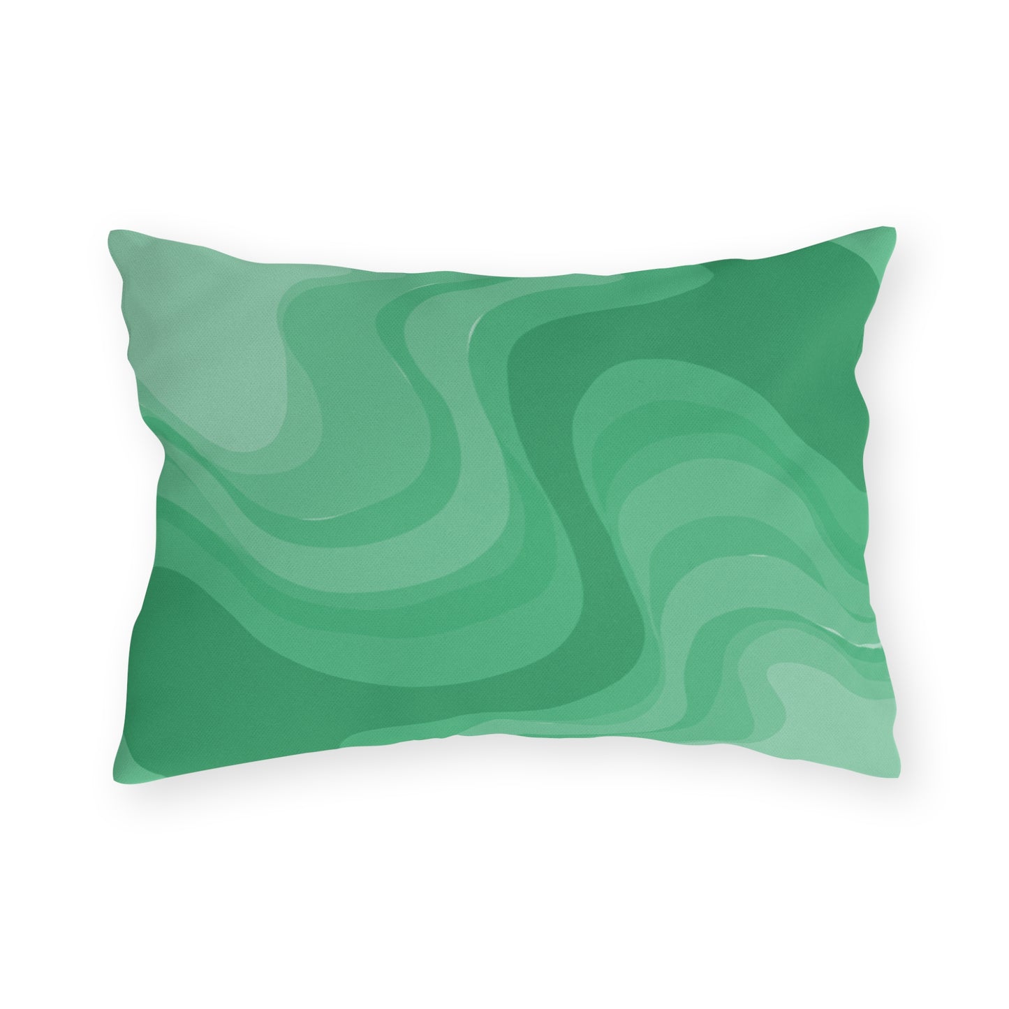 Mint Green Wavey 20" x 14" Outdoor Pillow