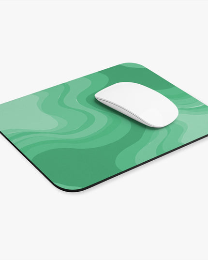 Mint Green Wavey Mouse Pad, 9" x 8" Rectangle