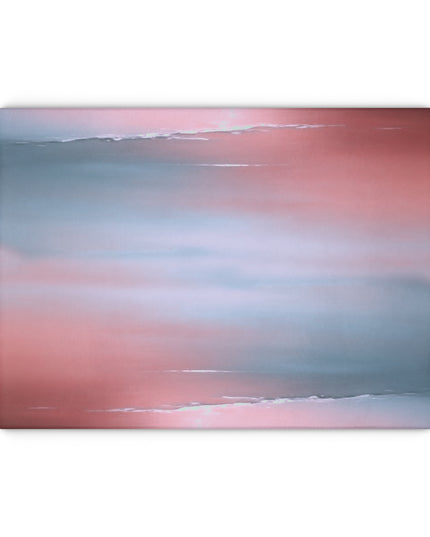Gray Sea Pink Fog Glass Cutting Board, 11" x 15"