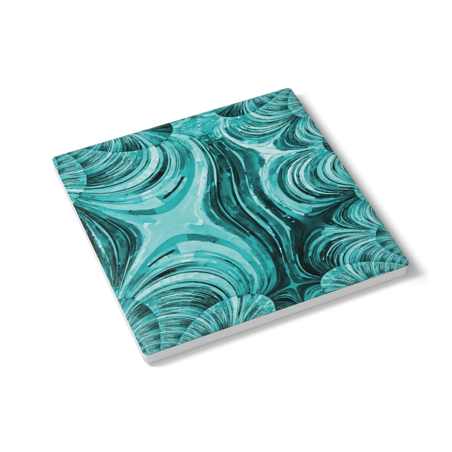 Uzi Spiral Tif 4" x 4" Square Ceramic Coaster