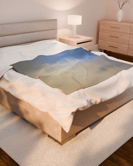 Cobalt Fade Velveteen Plush Blanket, 50" x 60"