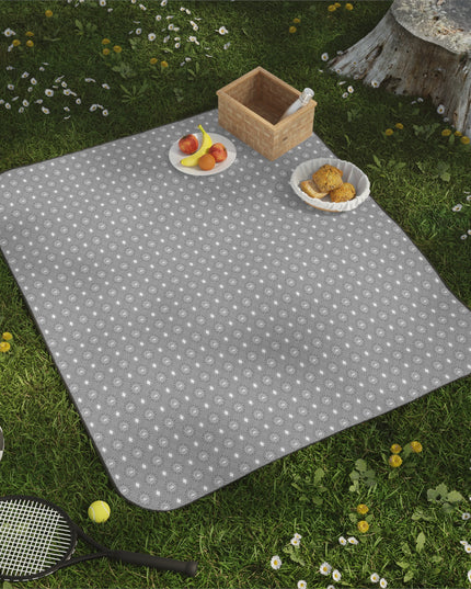 Desaturated Star-crossed Bodies Picnic Blanket, 61" × 51"