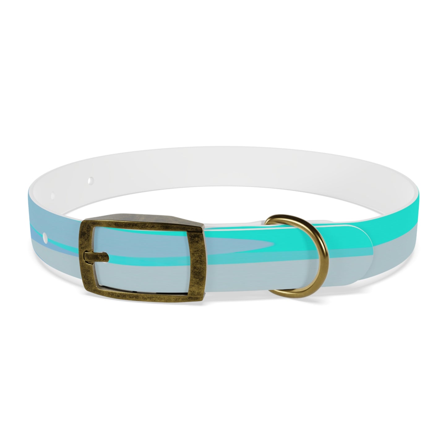 Pastel Tan and Tif Patches Small Dog Collar