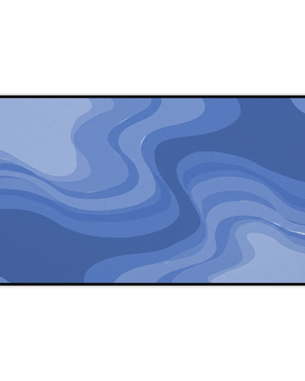 Deep Blue Wavey 12" x 22" Desk Mat