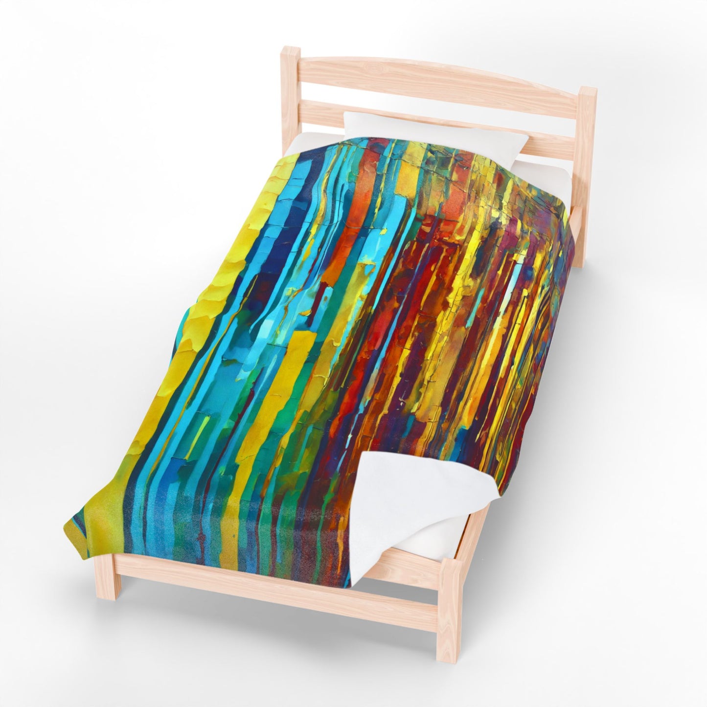 Striped Alpha Velveteen Plush Blanket, 60" x 80"