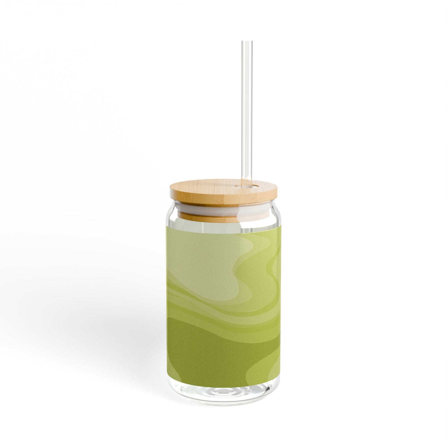 Lemon Wavey Sipper Glass, 16oz