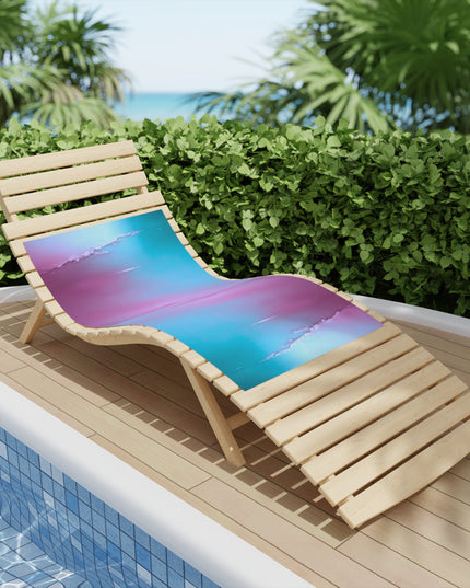 Wine Sea Blue Fog Beach Towel, 24" x 44"