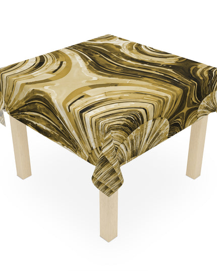 Uzi Spiral Light Brown Tablecloth, 55" x 55"