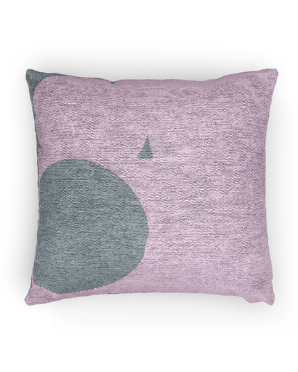 Pastel Purple and Green Patches Woven Pillow, 17" x 18"